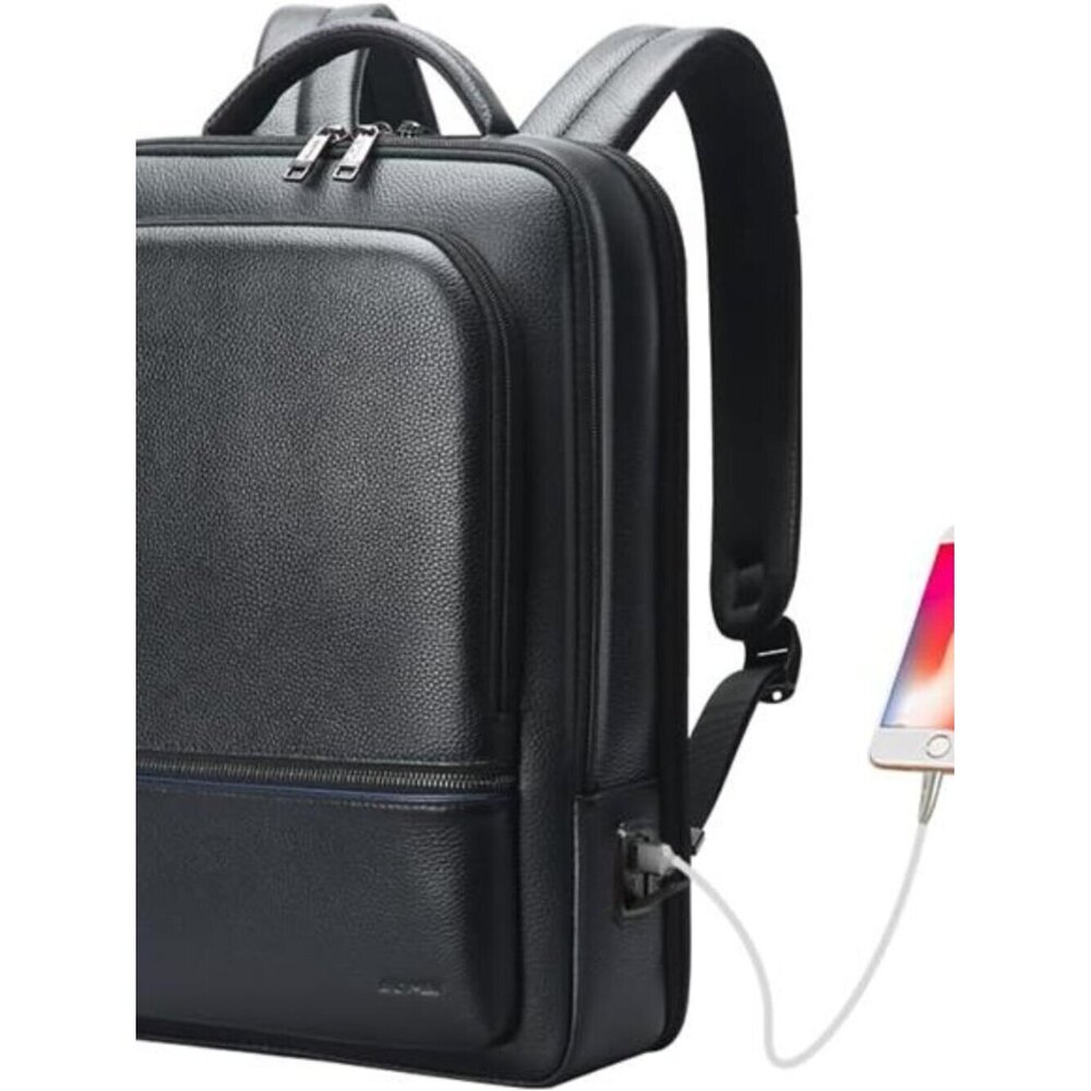 Genuine Leather Backpack for Men Multi-Function 15.6inch Laptop Premium